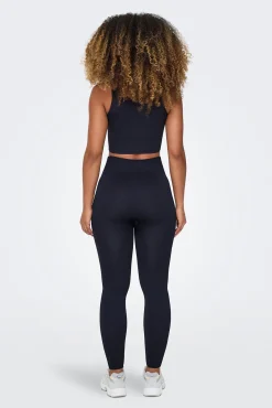 Only Play Leggings Seamless de cintura alta canalé