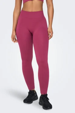 Only Play Leggings Seamless de cintura alta canalé