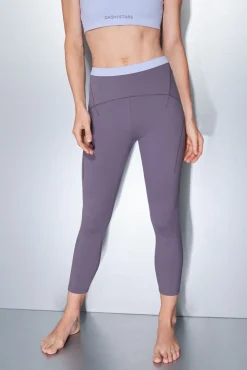 Dash and Stars Leggings SOFT MOVE crop lavanda