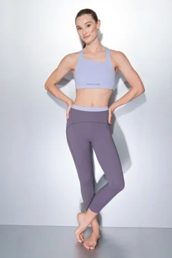 Dash and Stars Leggings SOFT MOVE crop lavanda