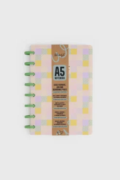 Mr. Wonderful Libreta A5 Cuadros amarillo, verde y lila