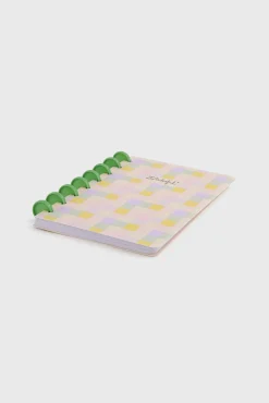 Mr. Wonderful Libreta A5 Cuadros amarillo, verde y lila