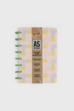 Mr. Wonderful Libreta A5 Cuadros amarillo, verde y lila