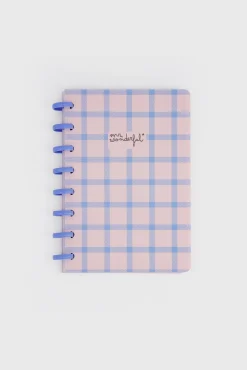 Mr. Wonderful Libreta A5 Cuadros azul y rosa