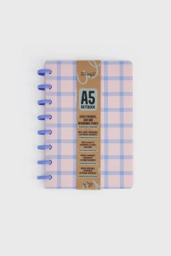 Mr. Wonderful Libreta A5 Cuadros azul y rosa