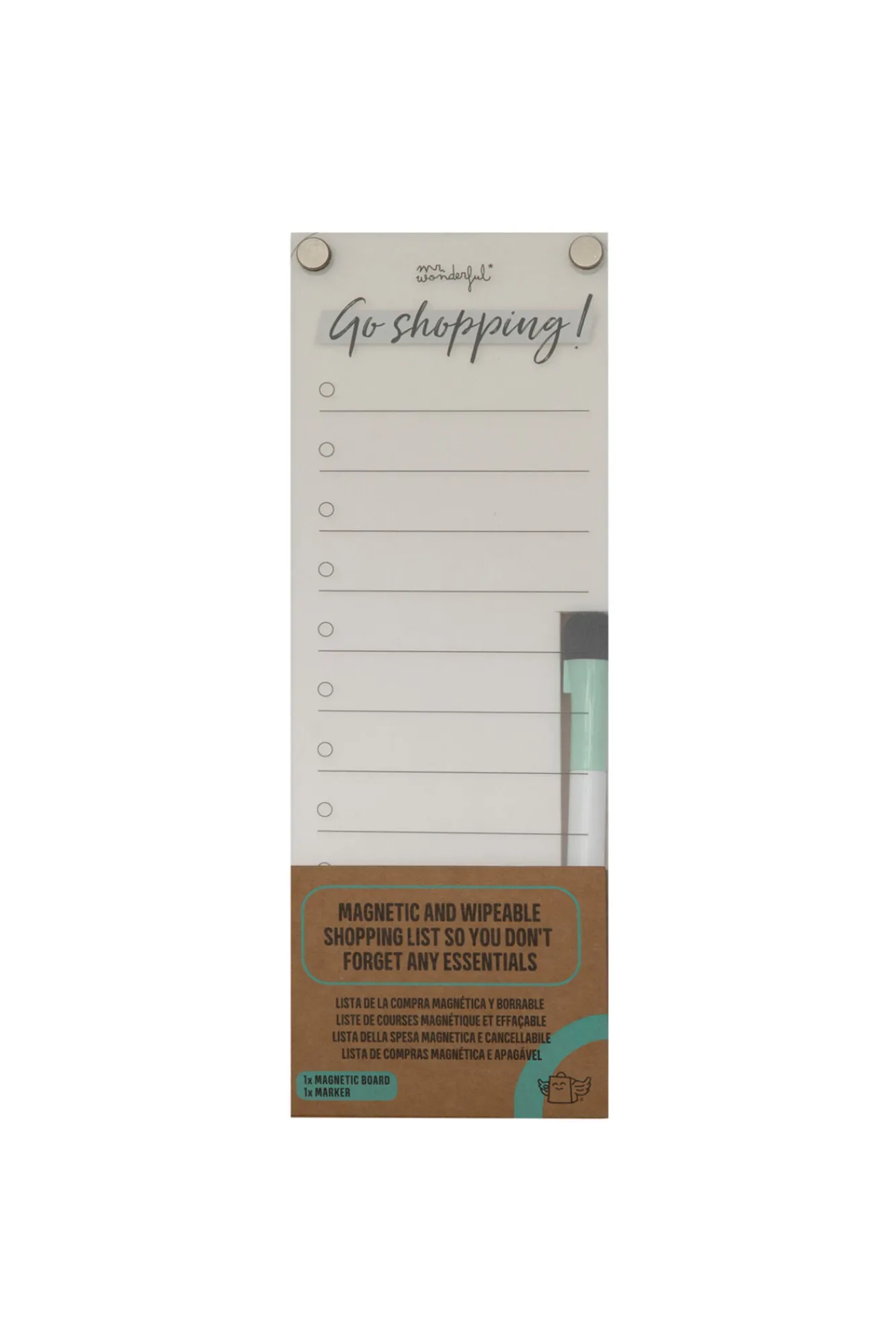 Mr. Wonderful Lista de la compra
