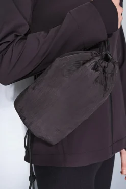 Dash and Stars Mini bolso bandolera nylon negro satinado
