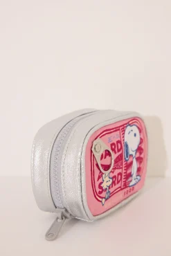 Women'secret Monedero Snoopy rosa metalizado