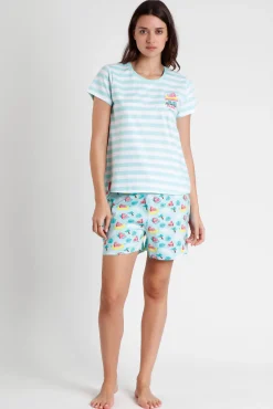 Mr. Wonderful MR WONDERFUL Pijama Manga Corta Sandia para Mujer