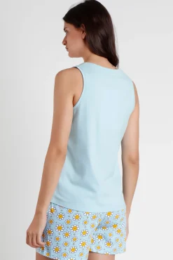 Mr. Wonderful MR WONDERFUL Pijama Sin Mangas Positive para Mujer