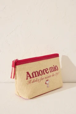 Women'secret Neceser mediano Snoopy rafia