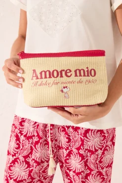 Women'secret Neceser mediano Snoopy rafia