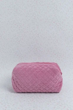 HI&BYE Neceser terciopelo logo bordado