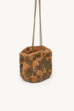 Hoss Intropia Nina. Bolso de terciopelo y abalorios