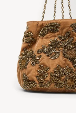 Hoss Intropia Nina. Bolso de terciopelo y abalorios