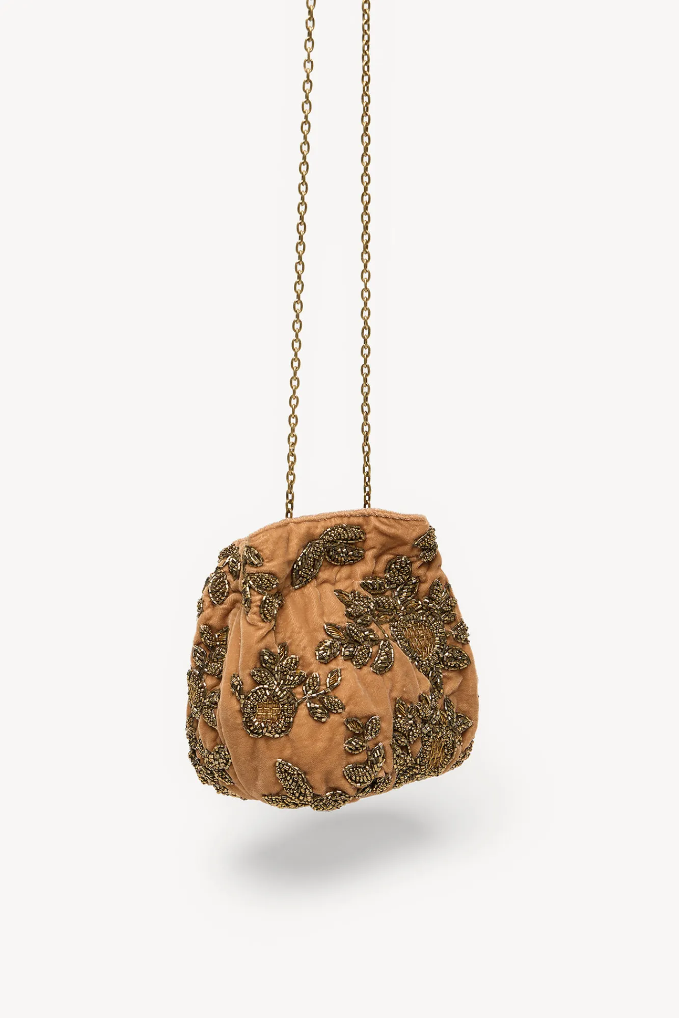 Hoss Intropia Nina. Bolso de terciopelo y abalorios
