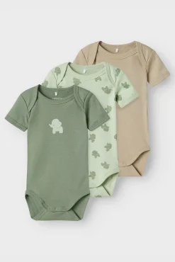 Crianças Name it Pack 3 bodies bebé niño elefantes