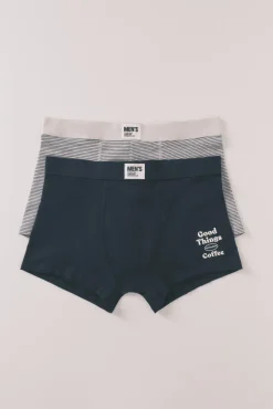 Women'secret Pack 2 boxers rayas azul