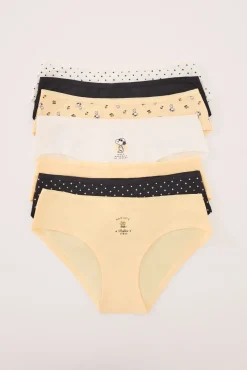 Women'secret Pack 7 bragas anchas algodón print Snoopy