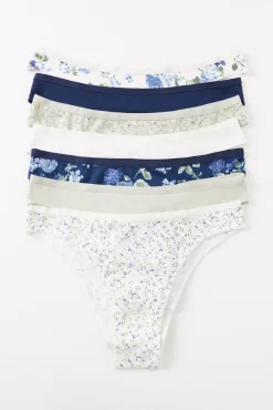 Women'secret Pack 7 bragas brasileñas algodón lisas y