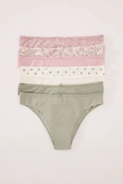 Women'secret Pack 7 bragas brasileñas algodón multicolor