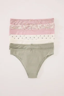 Women'secret Pack 7 bragas brasileñas algodón multicolor