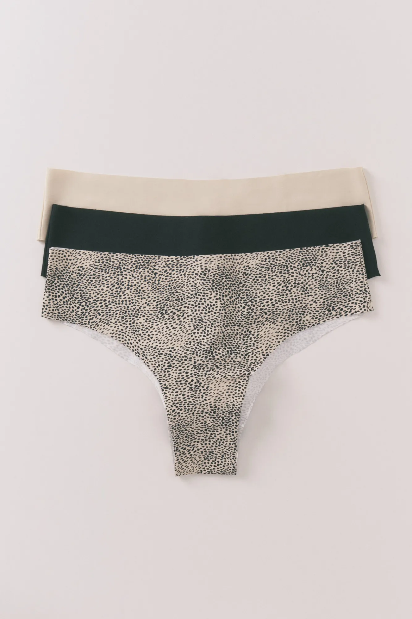 Women'secret Pack 3 bragas brasileñas caqui oscuro