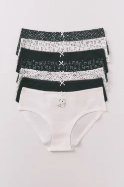 Women'secret Pack 7 bragas brasileñas gatitos multicolor