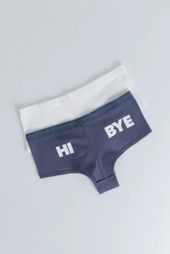 HI&BYE Pack 2 bragas bóxer azul,