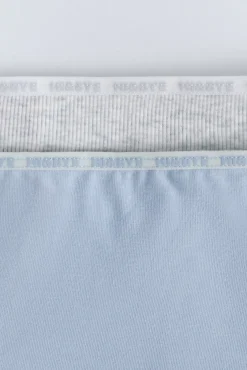 HI&BYE Pack 2 bragas bóxer azul, gris