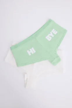 HI&BYE Pack 2 bragas bóxer , verde
