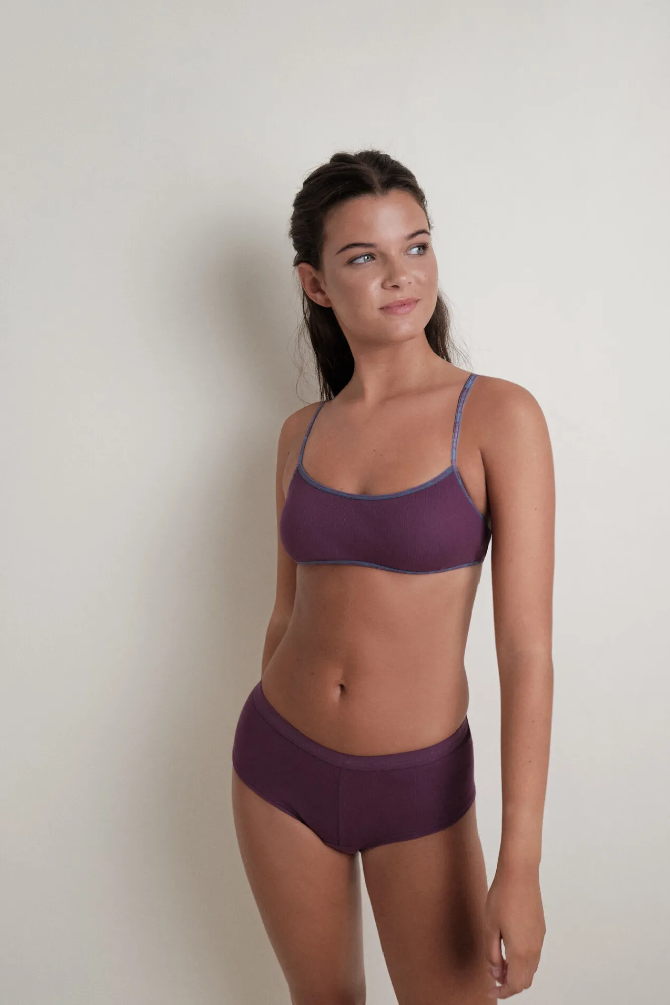 HI&BYE Pack 2 bragas bóxer morado, rosa