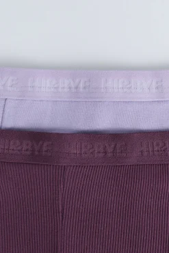 HI&BYE Pack 2 bragas bóxer morado, rosa