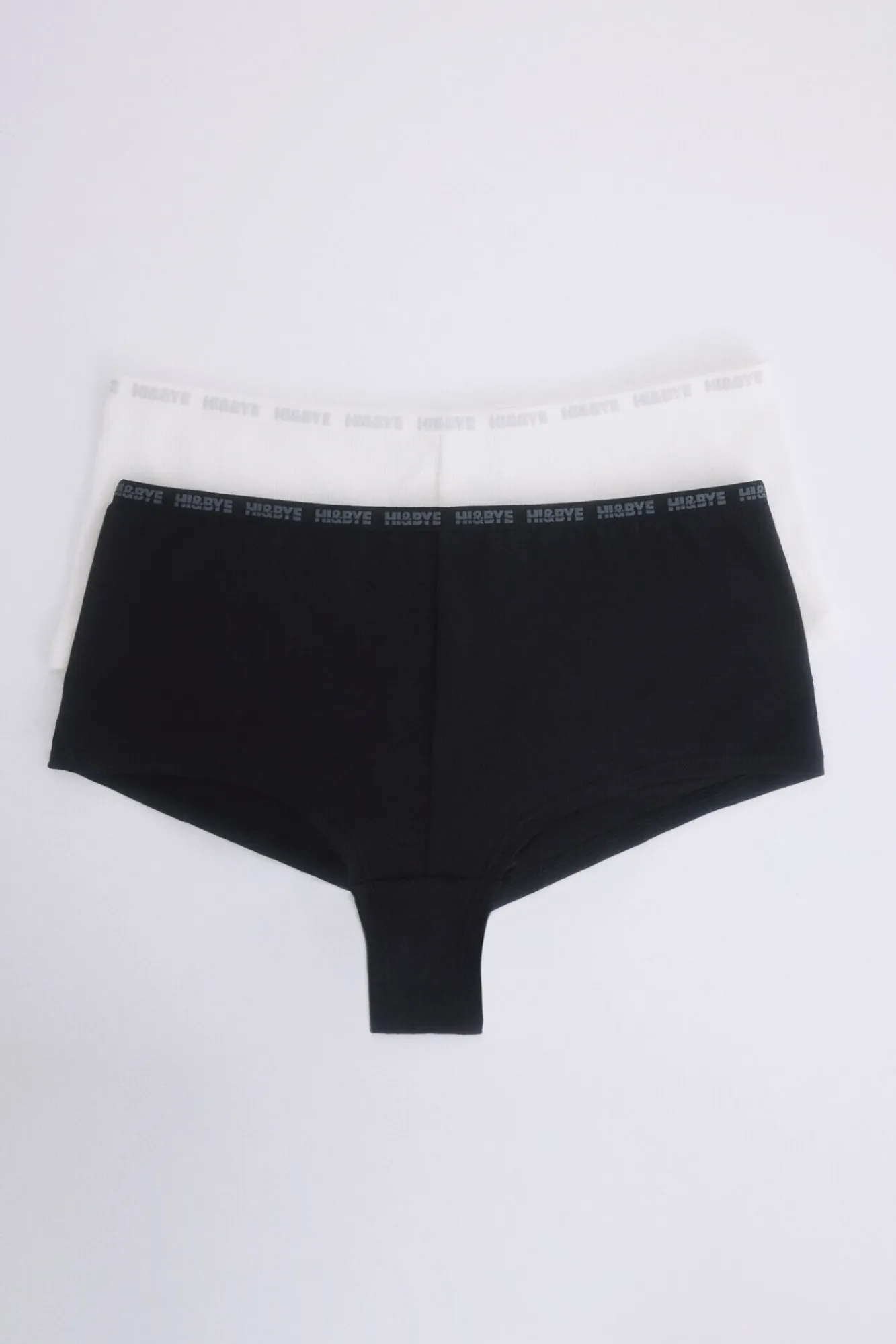 HI&BYE Pack 2 bragas bóxer negro,