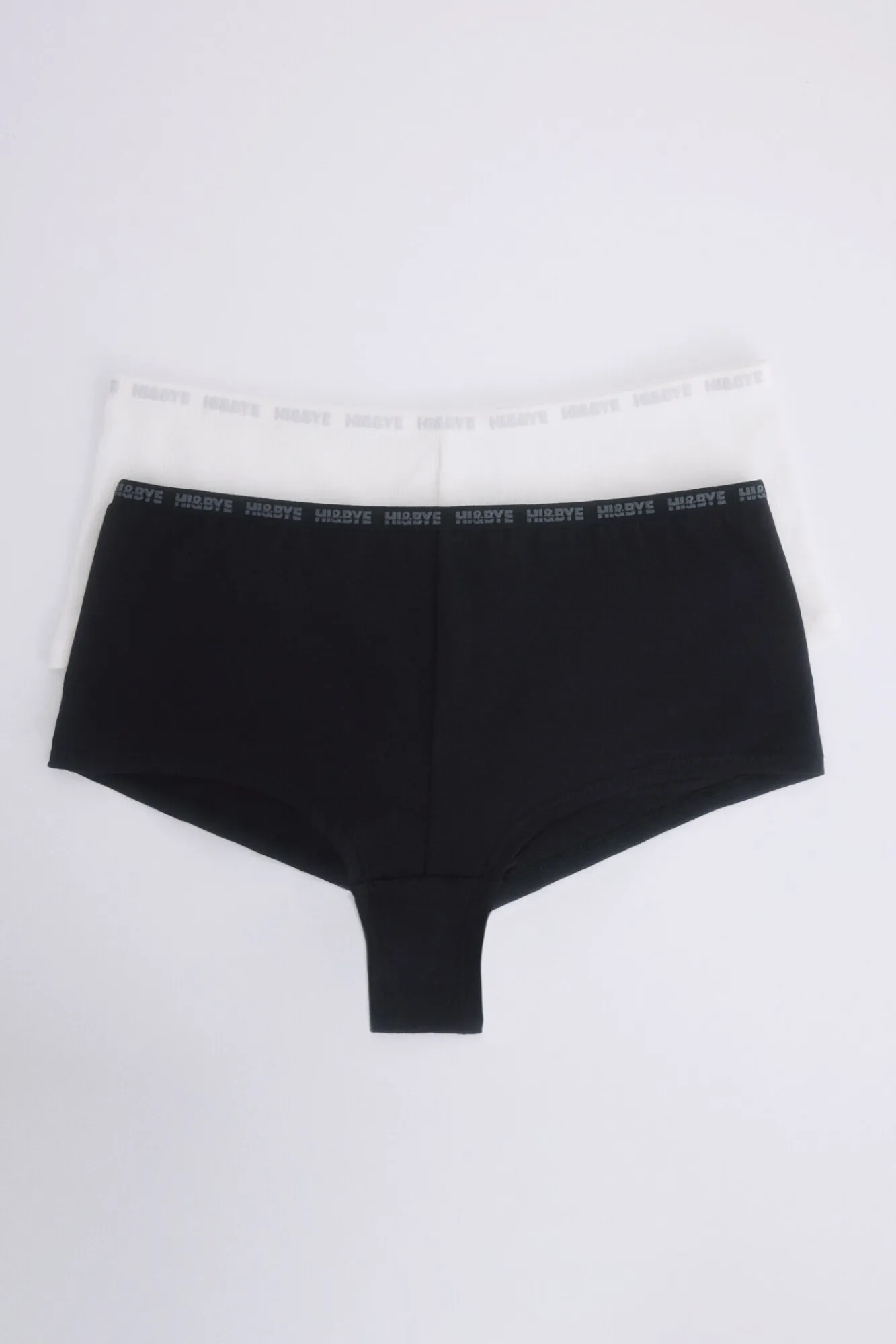 HI&BYE Pack 2 bragas bóxer negro,