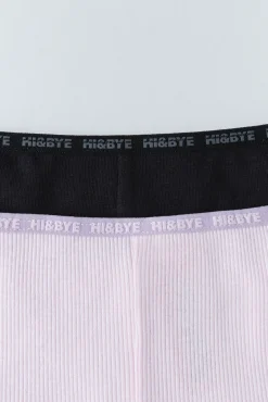 HI&BYE Pack 2 bragas bóxer negro, rosa
