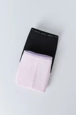HI&BYE Pack 2 bragas bóxer negro, rosa