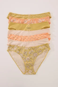 Women'secret Pack 7 bragas clásicas algodón mix prints