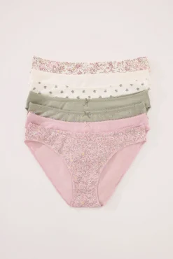Women'secret Pack 7 bragas clásicas algodón multicolor