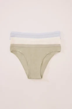 Women'secret Pack 3 bragas clásicas algodón canalé