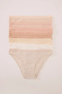 Women'secret Pack 7 bragas clásicas algodón neutros