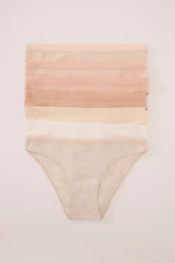 Women'secret Pack 7 bragas clásicas algodón neutros
