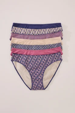 Women'secret Pack 7 bragas clásicas algodón mix prints