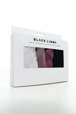 Black Limba Pack 3 bragas clásicas encaje