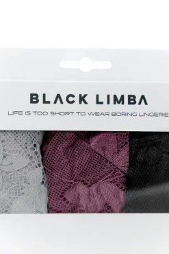 Black Limba Pack 3 bragas clásicas encaje