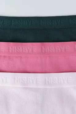 HI&BYE Pack 3 bragas clásicas rosa, verde, fucsia