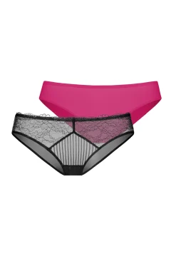 Dorina Pack 2 bragas encaje y rosa