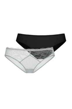 Dorina Pack 2 bragas encaje y negro