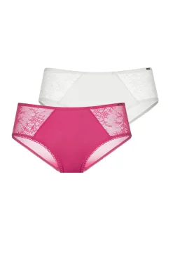 Dorina Pack 2 bragas hipster encaje rosa y nude