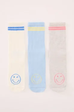 Women'secret Pack 3 calcetines altos print SmileyWorld®